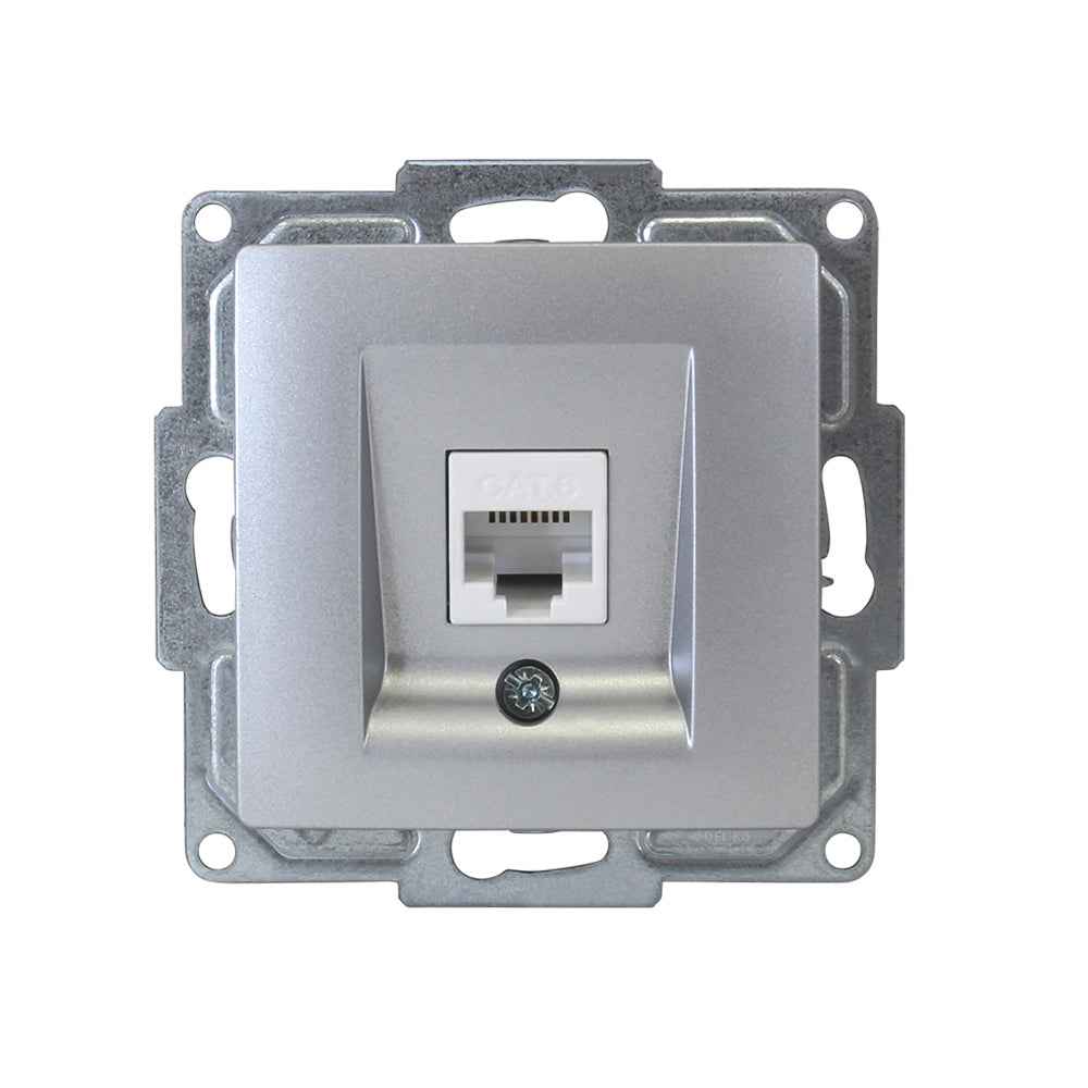 VISAGE Silber UP Schalterprogramme, Steckklemmen-System Schuko Steckdosen, Schalter, usie, Dimmer