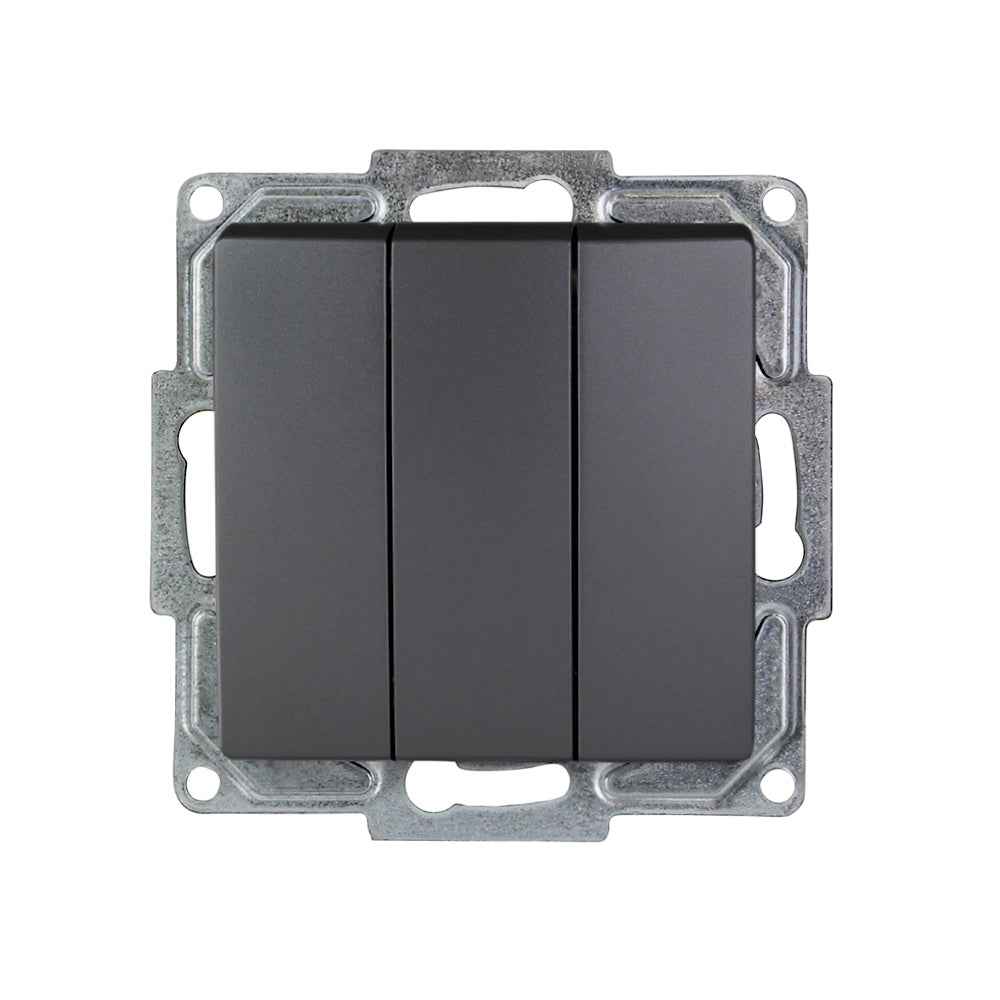 VISAGE Anthrazit-Grau UP Schalterprogramme, Steckklemmen-System Schuko Steckdosen, Schalter, usie, Dimmer