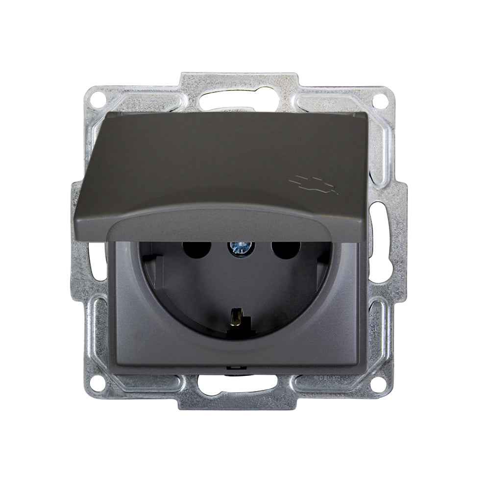 VISAGE Anthrazit-Grau UP Schalterprogramme, Steckklemmen-System Schuko Steckdosen, Schalter, usie, Dimmer