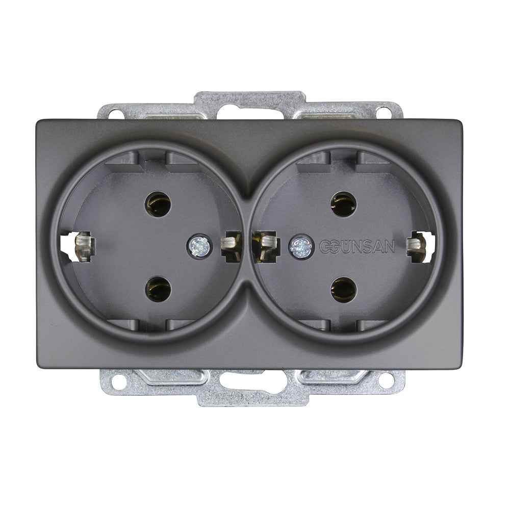 VISAGE Anthrazit-Grau UP Schalterprogramme, Steckklemmen-System Schuko Steckdosen, Schalter, usie, Dimmer
