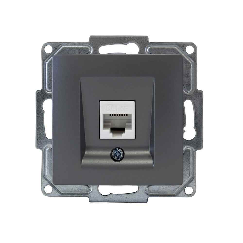 VISAGE Anthrazit-Grau UP Schalterprogramme, Steckklemmen-System Schuko Steckdosen, Schalter, usie, Dimmer