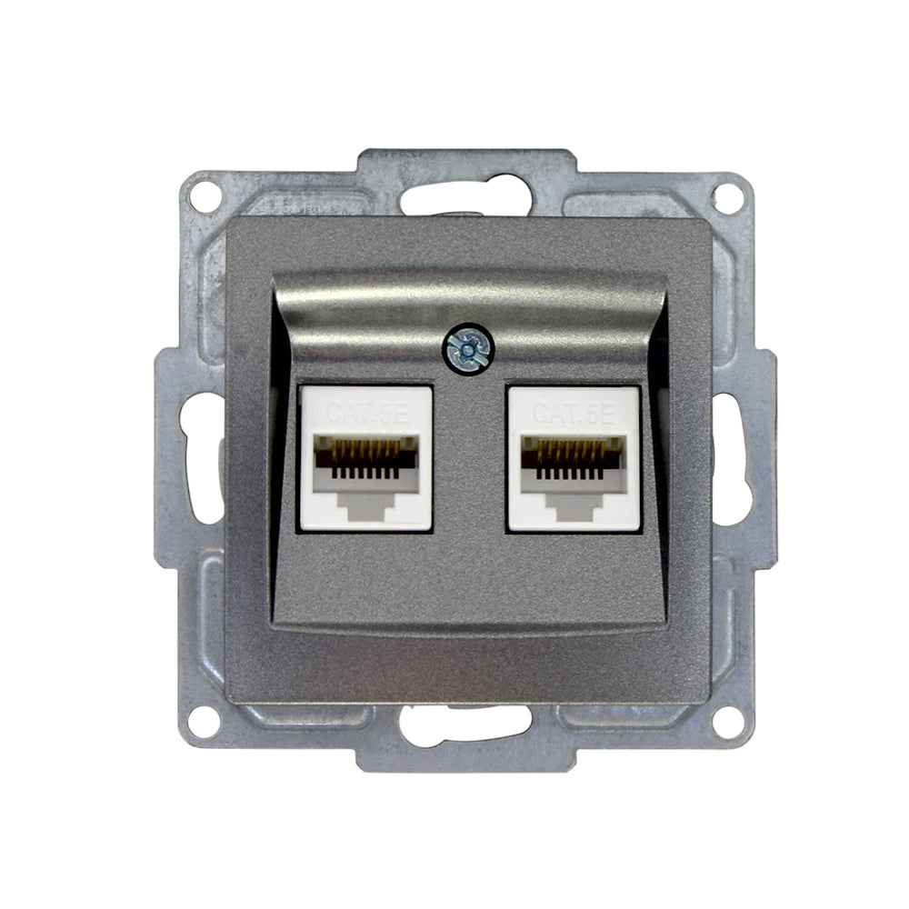 VISAGE Anthrazit-Grau UP Schalterprogramme, Steckklemmen-System Schuko Steckdosen, Schalter, usie, Dimmer