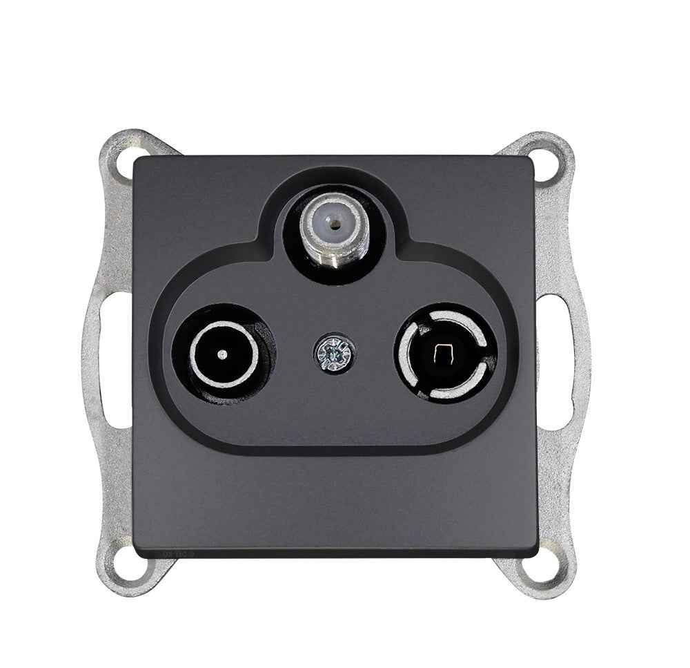 VISAGE Anthrazit-Grau UP Schalterprogramme, Steckklemmen-System Schuko Steckdosen, Schalter, usie, Dimmer