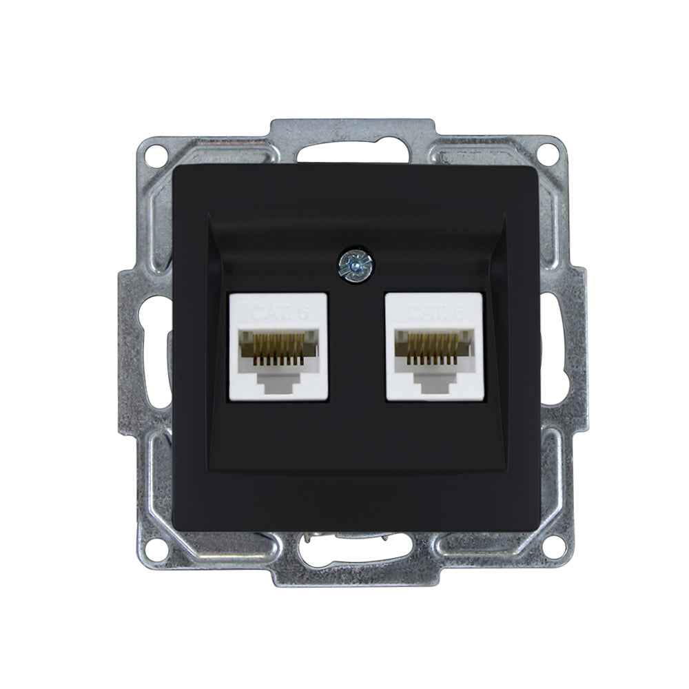 VISAGE Schwarz UP Schalterprogramme, Schuko Steckdosen, Schalter, Taster, Jalousie, Dimmer,