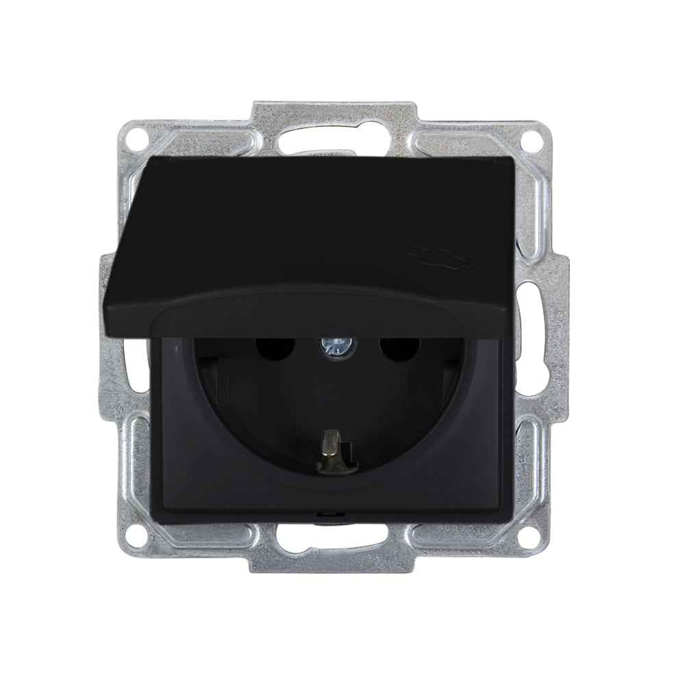 VISAGE Schwarz UP Schalterprogramme, Schuko Steckdosen, Schalter, Taster, Jalousie, Dimmer,