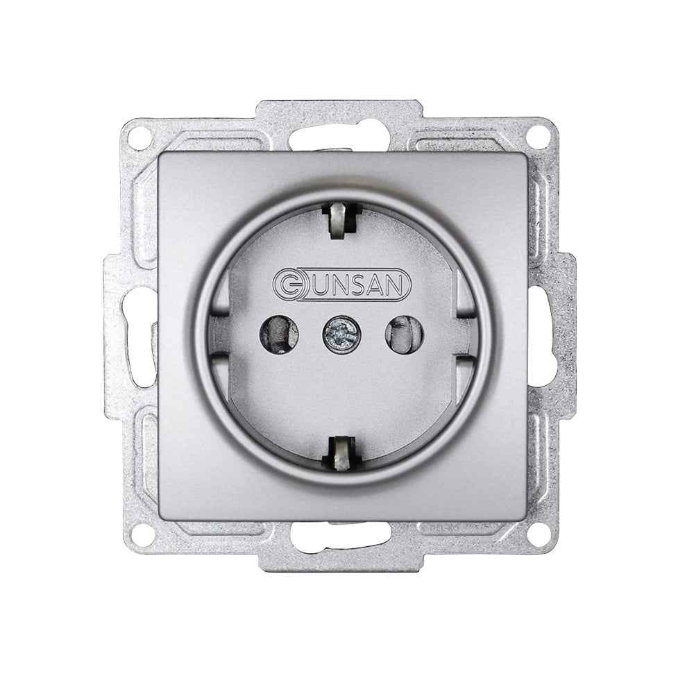 VISAGE Silber UP Schalterprogramme, Steckklemmen-System Schuko Steckdosen, Schalter, usie, Dimmer