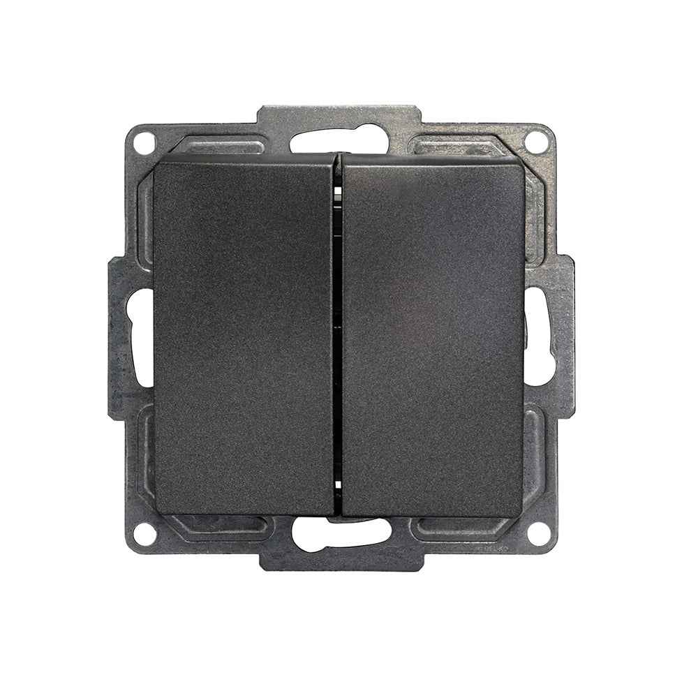 VISAGE Anthrazit-Grau UP Schalterprogramme, Steckklemmen-System Schuko Steckdosen, Schalter, usie, Dimmer