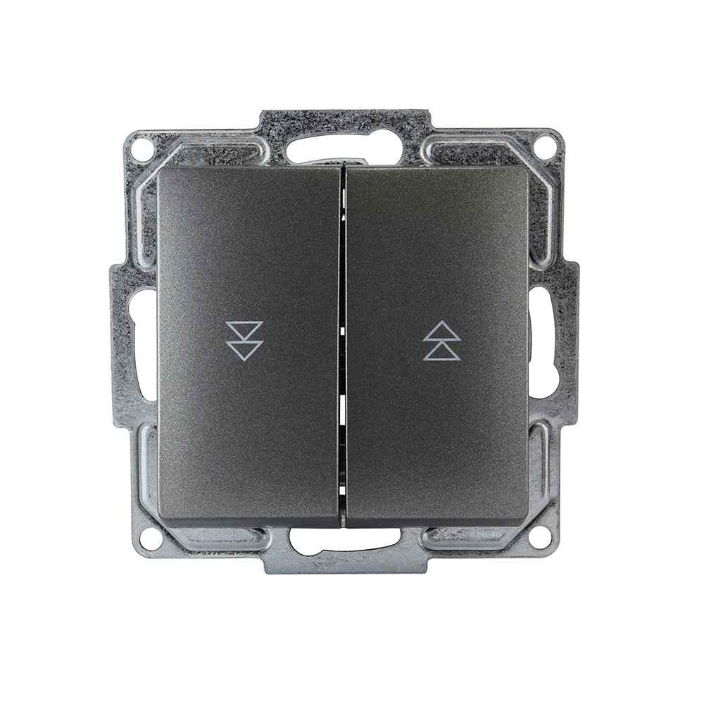 VISAGE Anthrazit-Grau UP Schalterprogramme, Steckklemmen-System Schuko Steckdosen, Schalter, usie, Dimmer