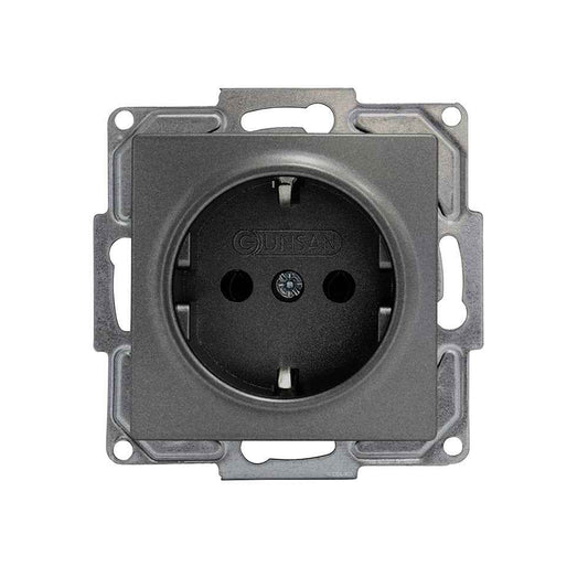 VISAGE Anthrazit-Grau UP Schalterprogramme, Steckklemmen-System Schuko Steckdosen, Schalter, usie, Dimmer