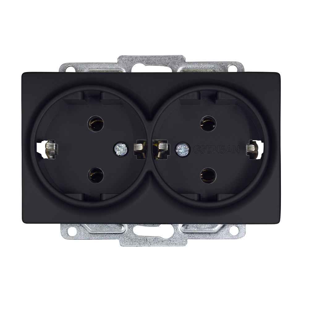 VISAGE Schwarz UP Schalterprogramme, Schuko Steckdosen, Schalter, Taster, Jalousie, Dimmer,