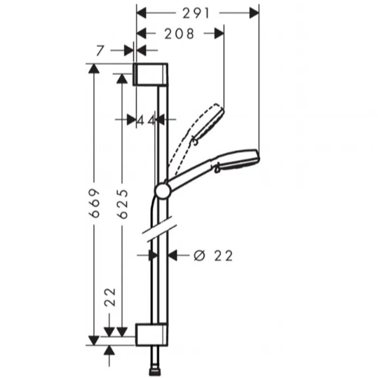 Hansgrohe "Crometta 100 Vario" Brause-Set mit Thermostat-Armatur (chrom) - WEIM24