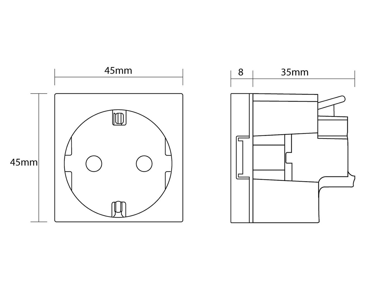 Legrand Edelstahl-Bodensteckdose + Steckdose VDE LG-089701-77211