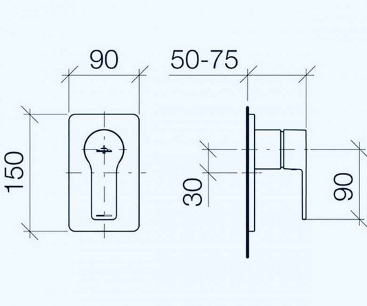 Villeroy & Boch "JUST" UP-Einhandbatterie ohne Umsteller