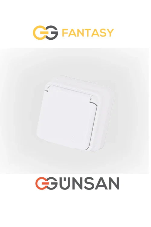 Günsan Aufputz Steckdose Fantasy Weiß – Elegant und Funktional für Ihr Zuhause