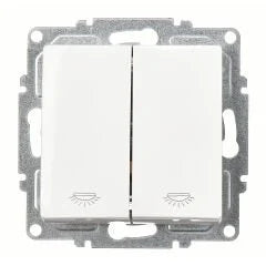 Schuko Steckdose & Schalter Serie Moderna weiss