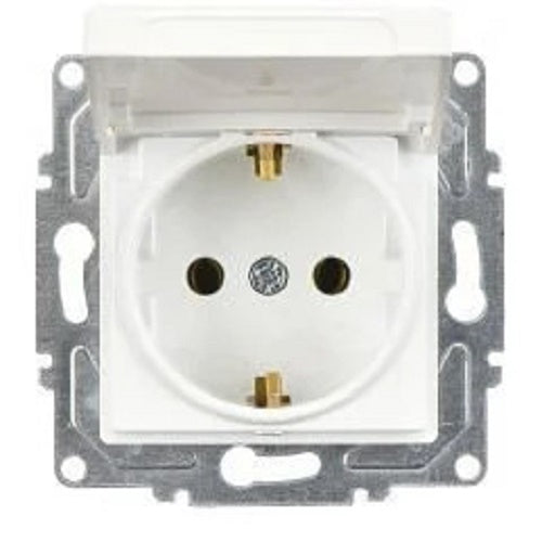 Schuko Steckdose & Schalter Serie Moderna weiss