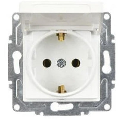 Schuko Steckdose & Schalter Serie Moderna weiss