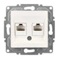 Schuko Steckdose & Schalter Serie Moderna weiss