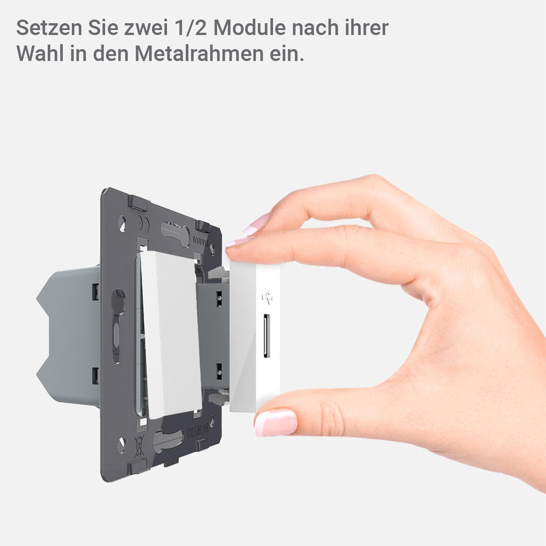 Livolo halbes Audio-Modul in weiß für Cinch Stecker