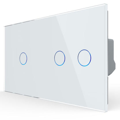 LIVOLO Berührungslichtschalter mit LED incl. Glasblende in Weiß