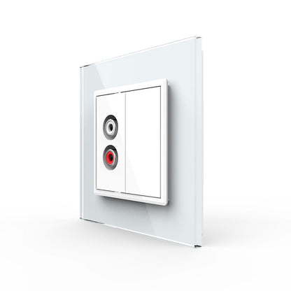 Livolo einfaches, weißes Lautsprecher-Modul mit Glasrahmen