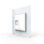 Livolo einfaches, weißes Telefon-Modul RJ11 mit Glasrahmen