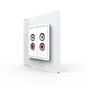 Livolo zweifaches, weißes Audio-Modul mit Glasrahmen
