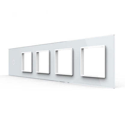 Livolo weiße Glasblende für einen Touch-Schalter und vier Module