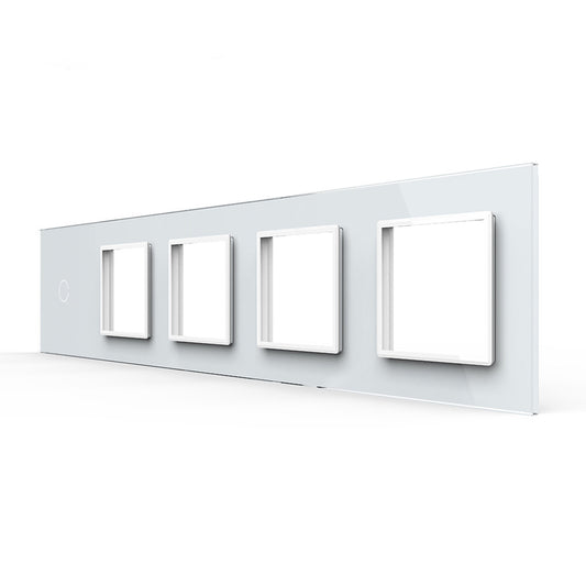 Livolo weiße Glasblende für einen Touch-Schalter und vier Module