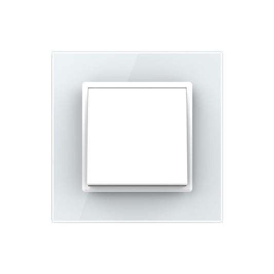 Livolo weißer Wipp-Licht-/Wechselschalter mit weißer Glasblende