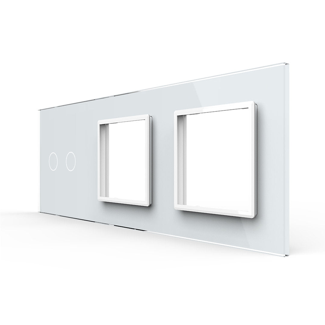 Livolo weiße Glasblende für Touch-Schalter + 2 Module