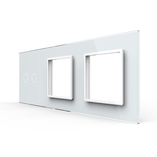 Livolo weiße Glasblende für Touch-Schalter + 2 Module