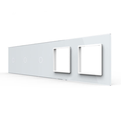 LIVOLO Weiße Glasblende für 3 1-fache Touch-Schalter + 2 Module