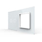 Weiße Glasblende für 1 2-fachen Touch-Schalter + 1 Modul (11-A)