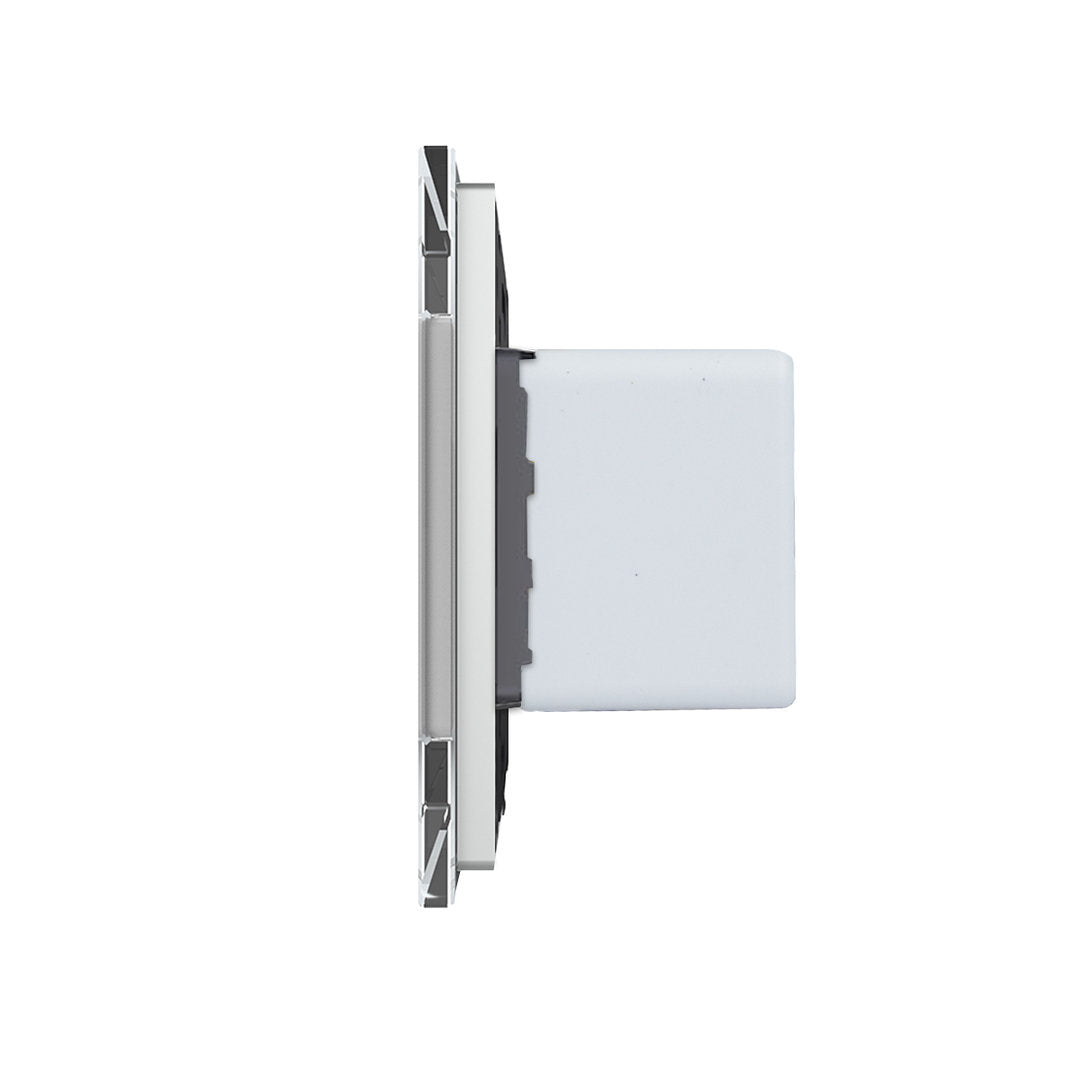Livolo USB-Modul inkl. USB-C und USB-A mit Glasblende in Weiß/ Schwarz
