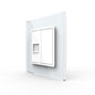 Livolo einfaches, weißes LAN-Modul mit Glasrahmen