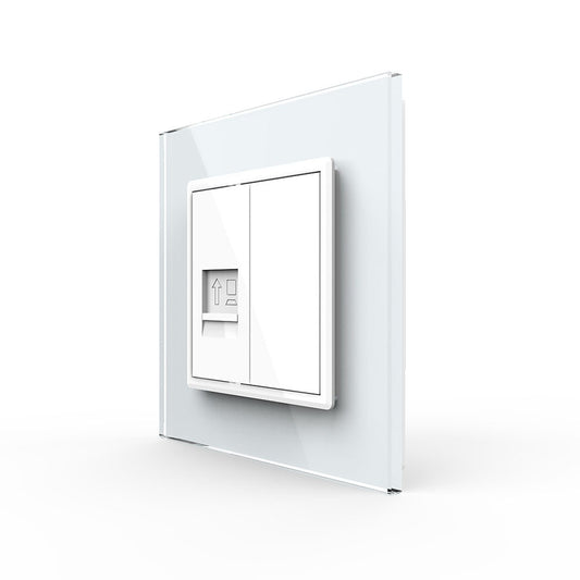 Livolo einfaches LAN-Modul als End- oder Durchgangsdose mit Glasblende