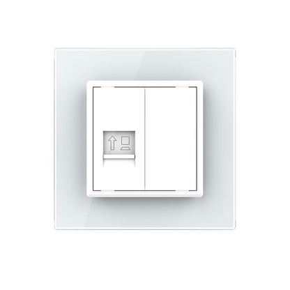 Livolo einfaches LAN-Modul als End- oder Durchgangsdose mit Glasblende