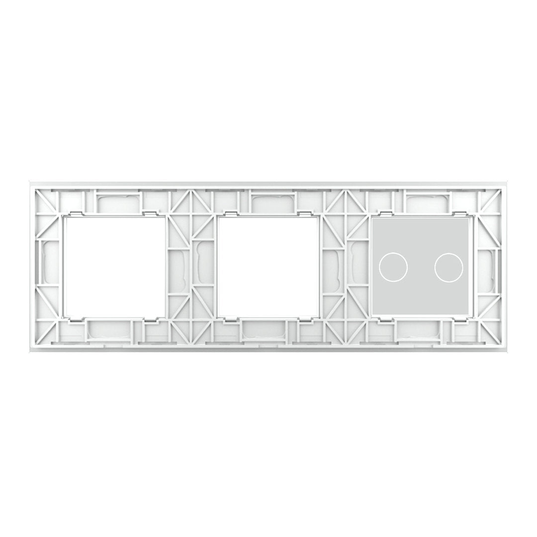 Livolo weiße Glasblende für Touch-Schalter + 2 Module