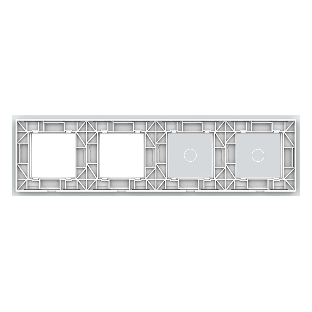 Livolo weiße Glasblende für mehrere Touch-Schalter und zwei Module