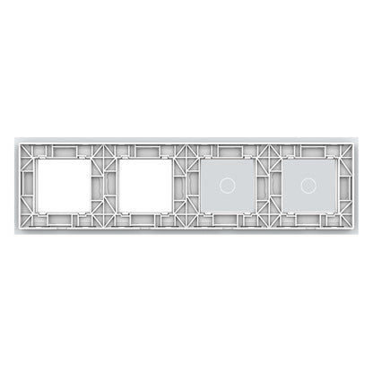 Livolo weiße Glasblende für mehrere Touch-Schalter und zwei Module
