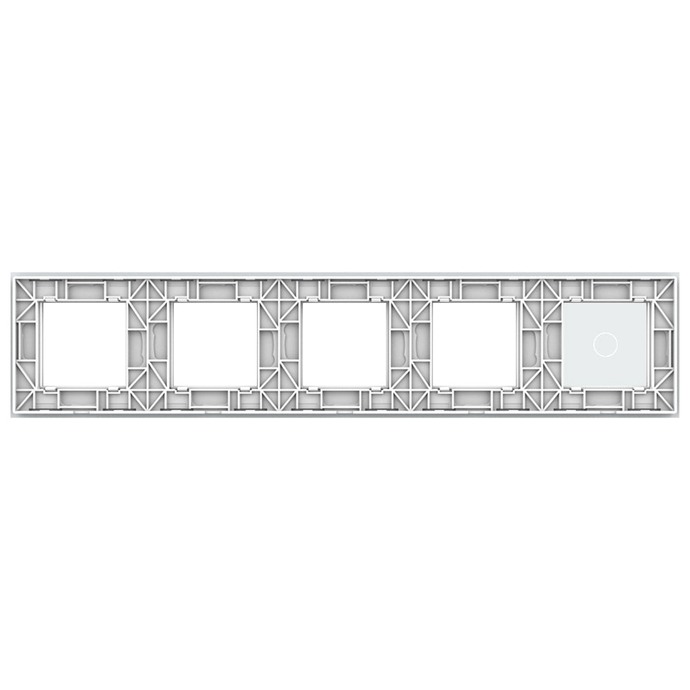 Livolo weiße Glasblende für einen Touch-Schalter und vier Module