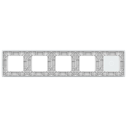 Livolo weiße Glasblende für einen Touch-Schalter und vier Module