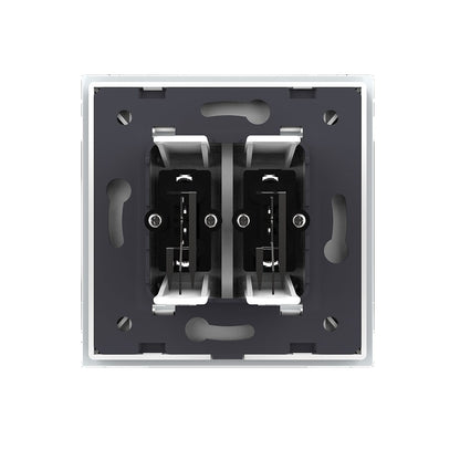 Livolo zweifaches, weißes Audio-Modul mit Glasrahmen