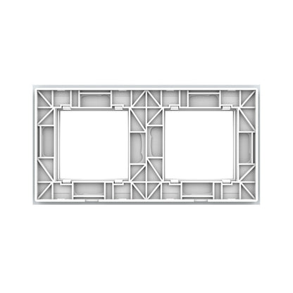 Weiße Glasblende für 2 Module (11-A)