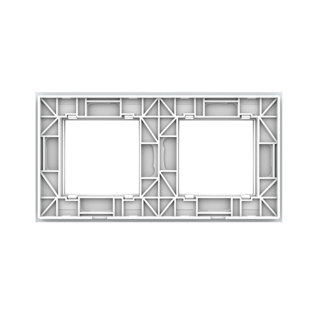 Weiße Glasblende für zwei Livolo Module