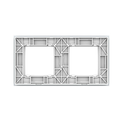 Weiße Glasblende für zwei Livolo Module