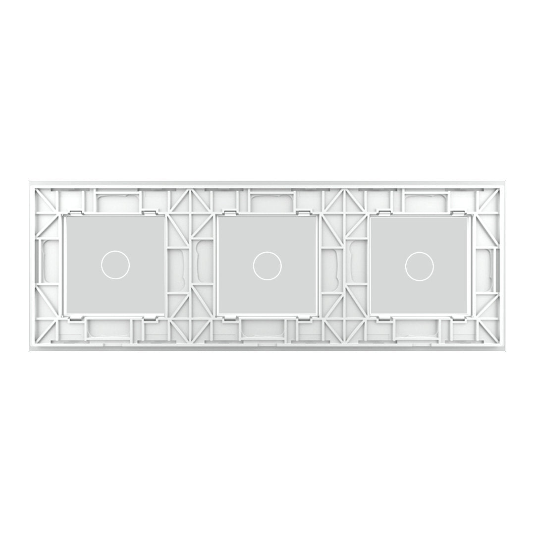 Livolo Glasblende f. 3 1-fache Touch-Schalter Weiß