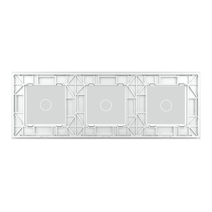 Livolo Glasblende f. 3 1-fache Touch-Schalter Weiß