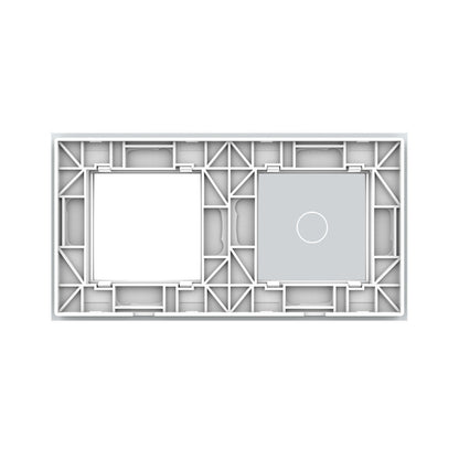 Weiße Glasblende für 1 1-fachen Touch-Schalter + 1 Modul (11-A)